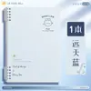 Cuaderno de Hojas Sueltas B5 Azul Degradado Cuaderno Desmontable Cuaderno No Irrita la Mano Cuaderno con Espiral Específico para Estudiantes Bloc de Notas Engrosado