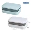 Caixa de sabão com tampa flip-top, design criativo de drenagem, ideal para viagens, instalação sem furos, com tampa, para banheiro de casa, caixa de sabão para lavanderia