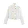 Colección Primavera 2026 Transfronteriza de AliExpress: Chaqueta de Botones de Doble Botonadura de Alto Nivel Estilo Corte Francés con Cuello Alto