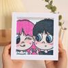 Enfeites de Pintura de Diamante, Adesivos de Desenho Animado DIY Fofos Feitos à Mão, Porta-Retratos de Acrílico, Pinturas Decorativas, Decorações para Quarto e Sala de Estar no Atacado