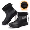 Zapatos de vadeo para hombre transfronterizos, Botas de lluvia antideslizantes, Zapatos de agua impermeables de tubo corto, Zapatos de goma para hombre para desplazamientos, ciclismo al aire libre, Zapatos de pesca