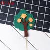 Nuevo Serie Bosque Pequeño Árbol Tarjeta para Pastel Bandera Decoración para Fiesta de Horneado Tarjeta para Pastel de Cumpleaños para Insertar