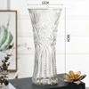 Vaso Grande Espesso Vidro Transparente Decoração Sala de Estar Planta Hidropônica Bambu Rico Lírio Flor Seca Cerâmica Bordo Lun