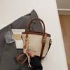 Bolso de Mano de Bloques de Color de Alta Gama Transfronterizo Bolso Cubo para Mujer Moda Primavera/Verano 2026 Bolso Cruzado Pequeño Bolso Tote para Viajar