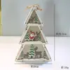 Oferta especial Decorações de Natal Estrela de cinco pontas luminosa de madeira Enfeites Decoração de atmosfera Pingente para árvore de Natal