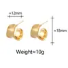 Moda Europea y Americana Simple Lujo Ligero Sensación de Alta Gama Pendientes de Botón con Forma de C Cepillados Exquisito Sentido de Diseño de Nicho Pendientes Versátiles para el Trabajo