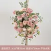 Fundo de Parede para Casamento Floral em Arco Rosa Flores Penduradas Flores Triangulares Fileira de Flores Flores Guia de Caminho Flores da Área de Boas-Vindas