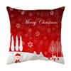 Funda de almohada navideña de felpa corta con estampado navideño de Amazon Home.