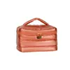 Bolso Cosmético Nuevo de Cuero Brillante para Chaqueta de Plumas, Ligero, Suave, Amigable con la Piel, Bolso Impermeable para Guardar Cosméticos, Bolso de Mano Portátil para Mujer