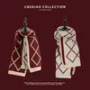 Una Nueva Bufanda Clásica de Estilo Coreano con Estampado de Espiga, de Doble Cara, para Otoño e Invierno, para Parejas, Bufanda de Punto Moderna, Cálida y a la Moda, Versátil