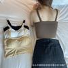 Nuevo estilo de ropa interior de seda de hielo con hombros anchos y espalda descubierta para mujer, chaleco pequeño con tirantes para el pecho, ropa exterior deportiva, top de tubo transpirable y sin marcas.
