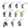 Llavero Creativo de Dibujos Animados de Sonic, Lindo Llavero Colgante de Muñeca de Goma Suave para Parejas, Bolso, Coche, Pequeño Regalo