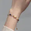 Pulseira Colar de Pérolas de Água Doce Pedra Natural Água-Marinha Artesanal para Mulheres Outono Inverno Dopamina Estilo Fresco Mulheres