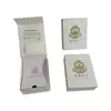 Elegante caja de regalo para joyería con tapa abatible magnética, caja de embalaje para joyería, adornos, aretes y pulseras de cristal
