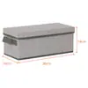 Caixa de Armazenamento para Discos CD/DVD de Mesa com Tampa Cesta para Lanches Caixa Dobrável à Prova de Poeira para Roupa Íntima Caixa Organizadora para Diversos