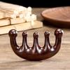 Peine de Ébano de Dientes Anchos Masajeador del Cuero Cabelludo Peine de Madera Antiestático Pérdida de Cabello Femenina Sándalo Meridiano de la Cabeza Peine de Dientes Grandes