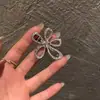 Pasador Exquisito de Flor Corazón con Pedrería de Yang Chaoyue para Mujer, Pinza para Flequillo, Pinza Lateral para la Frente, Accesorio para el Cabello