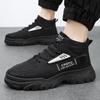 Zapatos de Primavera para Hombre Nuevos zapatos de trabajo transpirables de caña alta para hombre, modernos, combinables con todo, antideslizantes, resistentes al desgaste, deportivos, casuales, para el trabajo