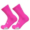 Calcetines de Ciclismo de Verano, Calcetines Deportivos para Bicicleta, Transpirables, Absorbentes de Sudor, Calcetines de Compresión Antiolor para Correr, Calcetines de Baloncesto de Media Caña
