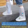 Cobre-sapatos de chuva infantis, impermeáveis, antiderrapantes, espessados, resistentes ao desgaste e à prova de chuva, cobre-sapatos de cano alto para meninos e meninas, galochas de silicone para dias chuvosos