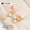 Resina Aurora Dourada Furo Grande Acessórios para Roupas Contas para Alça DIY Pulseira Artesanal Colar Acessórios com Contas Material