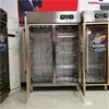 Gabinete de Desinfecção Comercial Vertical Porta Dupla UV Ozônio Secagem com Ar Quente Aço Inoxidável Louças Melamina Gabinete de Desinfecção