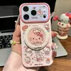 Aplicable para transformación instantánea en Apple 17promax Hello Kitty Gato KT Crayon Shin-chan Soporte iPhone Teléfono Móvil Funda Dura Blanda Personalizada