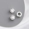 Atacado Contas Espaçadoras 925 Prata Espessa Forte Retenção de Cor Zircônia Quadrada Furo Grande Contas Barril DIY Pulseira Colar Joias Contas Soltas