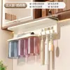 Vaso magnético para enjuague bucal y portacepillos de dientes debajo del espejo del gabinete, vaso invertido para cepillos de dientes, portacepillos de dientes eléctrico, estante de almacenamiento montado en la pared para pasta de dientes