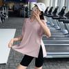 Ropa de malla suelta de secado rápido, blusa para correr, ropa de fitness de talla grande, camiseta deportiva, entrenamiento de yoga, manga corta fina.