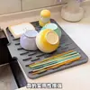 Tapete Drenante de Silicone para Pia de Bancada de Cozinha, Tapete Antiderrapante para Louças, Tapete de Pia de Bancada Doméstica, Tapete de Armazenamento para Pia de Lavar Louça