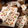 Paquete de Stickers Transferibles Serie Momo Flower Forest Estilo Literario Etiqueta de Bosque Impermeable Material para Decoración de Agenda