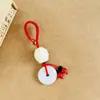 Tudo Corre Bem, Corrente de Celular Lanyard Chaveiro de Caqui Glaceado, Pingente de Folha de Caqui para Sucesso, Acessório Pingente de Corrente de Celular