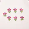 Decoraciones para Uñas Flor de Gelilla Azul Hielo Accesorios Pequeños de Resina Flor 3D Aretes DIY Accesorios para Uñas Portátiles