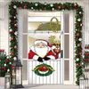 Cubierta de Puerta de Tela Elástica Cubierta de Puerta de Navidad Alegre Transfronteriza Tapiz Fondo de Tela de Regalo de Papá Noel para Fiesta Festiva