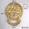 Manija de Puerta Bronce Cabeza de Animal Anillo para Puerta Cabeza de León Cabeza de Unicornio Cabeza de Tigre Manija Antigua Tirador de Puerta de Madera Retro Latón