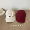Boné de Baseball Simples Bordado com Letras para Crianças, Boné Unissex com Aba Curva para Bebês, Chapéu Estiloso com Proteção Solar para Primavera e Outono
