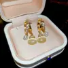 Brincos Pingente Cavalo do Ano Zodiacal Banhados a Ouro Real 18K, Novos Brincos de Pino Versáteis Estilo Chinês Retrô, Brincos Elegantes de Luxo Leve