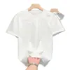 Camiseta Básica de Manga Corta Estampada con Letras para Hombre, Camiseta Base para Adolescentes, Top Versátil Casual Ajustado al Cuerpo con Cuello Redondo