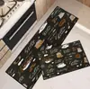 Nuevos tapetes americanos transfronterizos, juego duradero de dos piezas para cocina, tapetes de baño fáciles de cuidar, felpudos para entrada, se pueden personalizar con etiquetas
