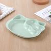 Plato de Cena Infantil de Dibujos Animados de Paja de Trigo Jardín de Infancia Plato Dividido para Bebé Plato de Comida Rápida Tazón para Arroz Ensalada Regalo Logotipo Impreso
