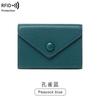 Bolso pequeño para tarjetas, ligero y portátil, de cuero suave de lichi, con RFID, antirrobo y con cepillo, para mujer, ¡Novedad de 2023!