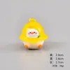 Patinho Luminous de Resina Transparente Figura 3D Cola de Óleo Acessório para Capa de Celular Caixa Surpresa Decoração de Mesa em Miniatura