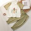Chengbao - Pijama de verano para bebé, ropa de casa, pantalones de manga corta, traje de aire acondicionado