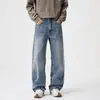 Jeans rectos de alta calidad ClanFit de RuiFeng, nuevo modelo otoño/invierno, simples, básicos, versátiles, pantalones de mezclilla de alta densidad de tejido.