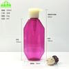 Botella de Loción Creativa Poligonal de 500 ml, Juego de Botellas Reutilizables de Champú y Gel de Ducha con Forma de Diamante de 300 ml