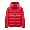 Chaqueta de Plumón para Hombre 2026 Otoño/Invierno, Capucha Desmontable, 90% Plumón de Pato, Cálida, Ligera Casual Juvenil, Moderna