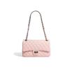Bolsa de Corrente Acolchoada Estilo Chanel em CF para Mulheres, Bolsa Quadrada Pequena de Couro de Cordeiro de Luxo, Bolsa de Ombro Transversal Versátil e Moderna para o Dia a Dia