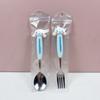 Comercio exterior Vajilla Sanrio mango de silicona kulomi melody cuchara tenedor dos piezas vajilla infantil al por mayor