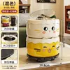Cubo de basura para cocina para uso doméstico con ruedas, Cubo de basura elegante y móvil, Adorno de gato, Gran capacidad, Papelera de boca ancha